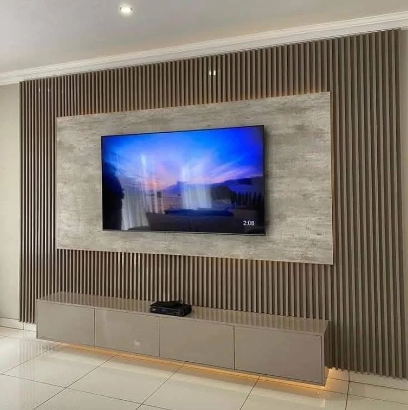 Vách tivi bằng nhựa PVC giả đá