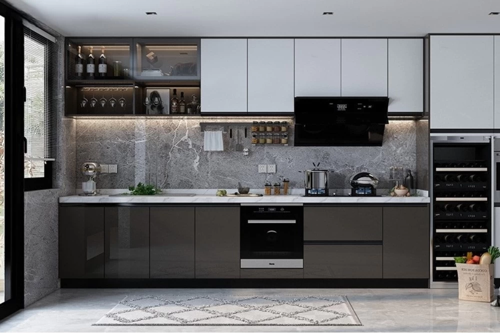 Mẫu backsplash nhựa PVC giả đá