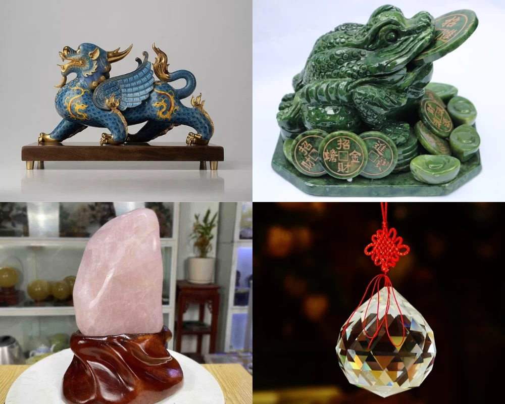 Một số vật phẩm phong thủy thường dùng để hóa giải lỗi nhà có 2 cửa thông nhau