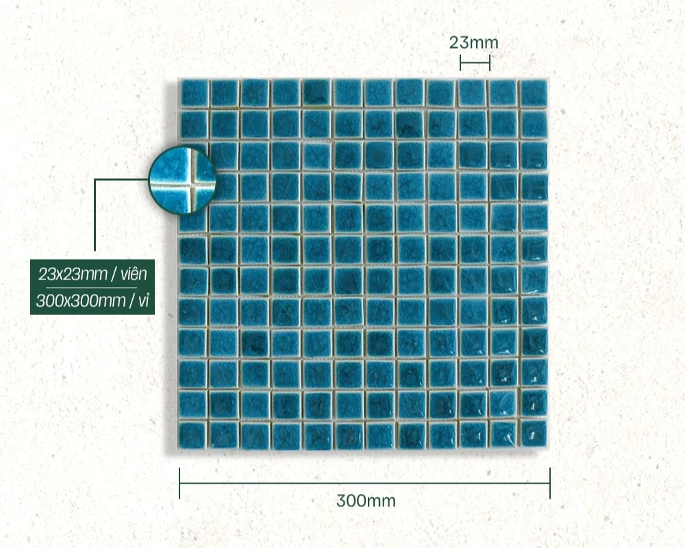 Gạch mosaic là tập hợp của nhiều viên gạch nhỏ được gắn kết lại với nhau