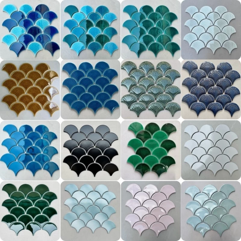 Mẫu gạch Mosaic dạng vảy cá