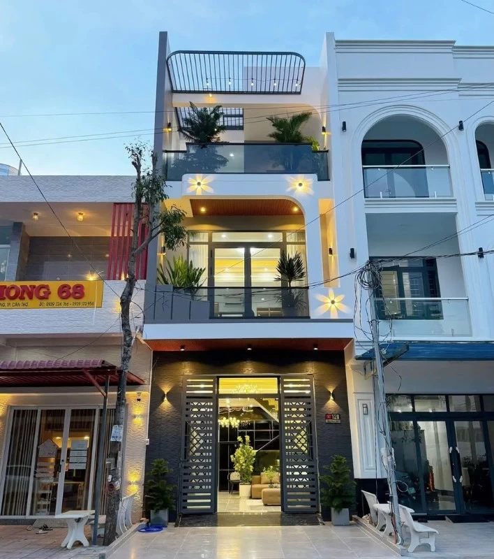 Nhà phố 3 tầng có thiết kế hiện đại, tính thẩm mỹ cao