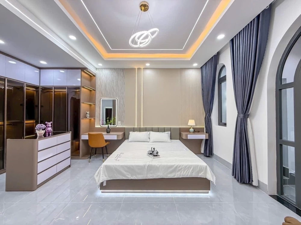 Không gian phòng ngủ cao cấp, rộng rãi cho nhà phố 3 tầng diện tích 5x12,5m