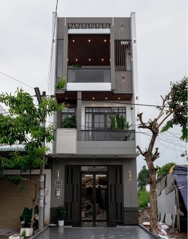 Mặt tiền nhà phố 3 tầng diện tích 5x17m