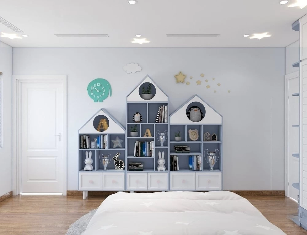 Kệ tủ để đồ được thiết kế độc đáo mô phỏng hình dạng tên lửa