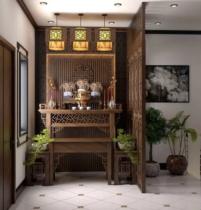 Góc bàn thờ Indochine đẹp, ấn tượng