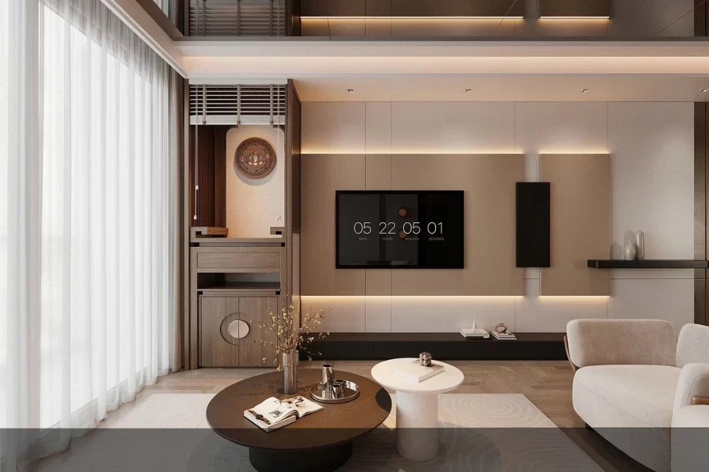 Mẫu thiết kế phòng khách chung cư theo phong cách nội thất Minimalism