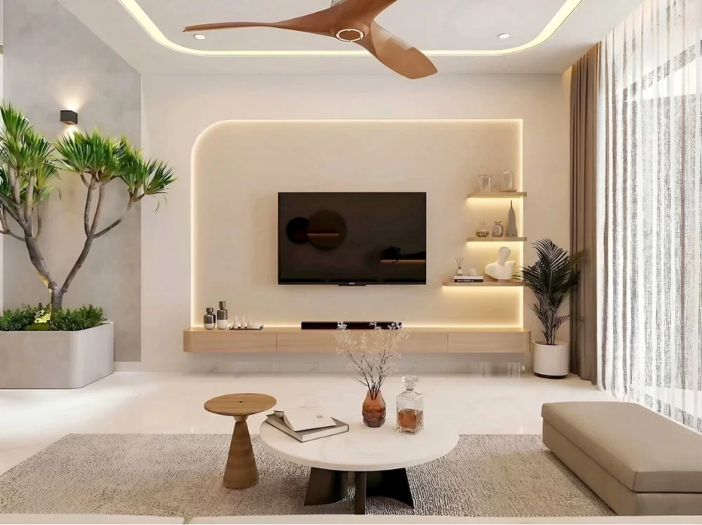Mẫu thiết kế phòng khách nhà phố diện tích 100m2