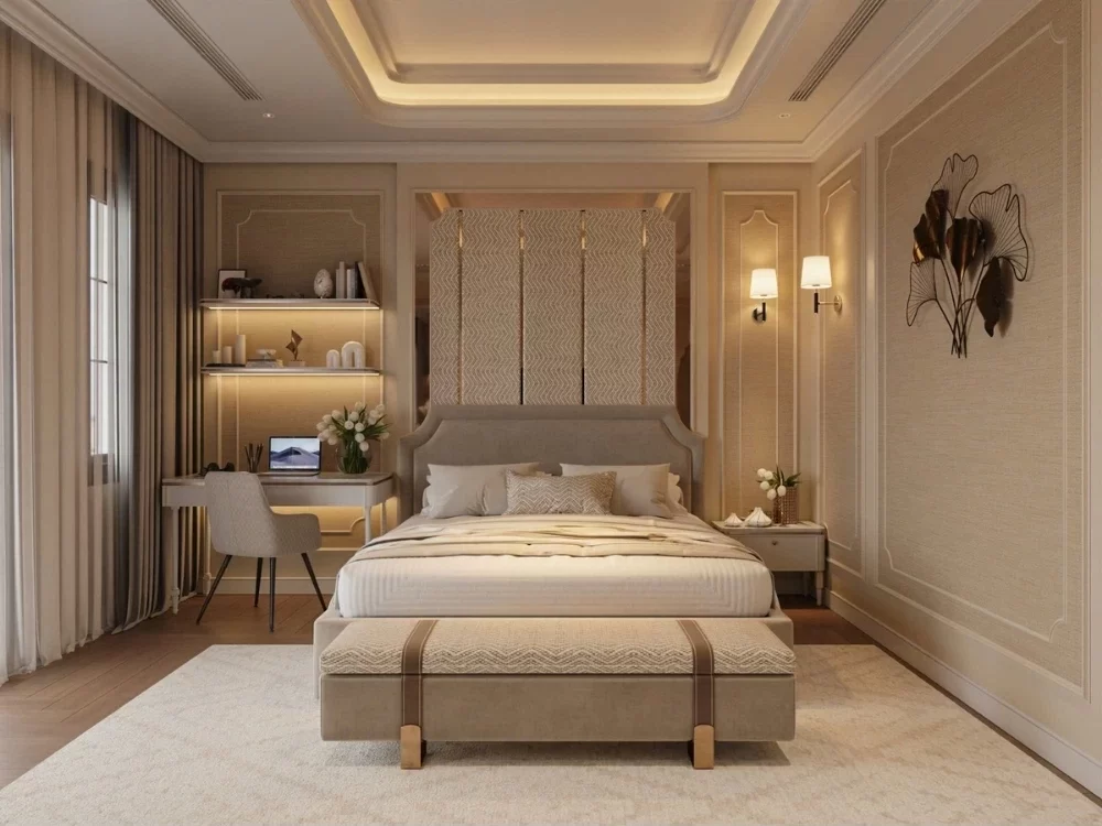 Mẫu thiết kế nội thất phòng ngủ cho nhà phố 5 tầng