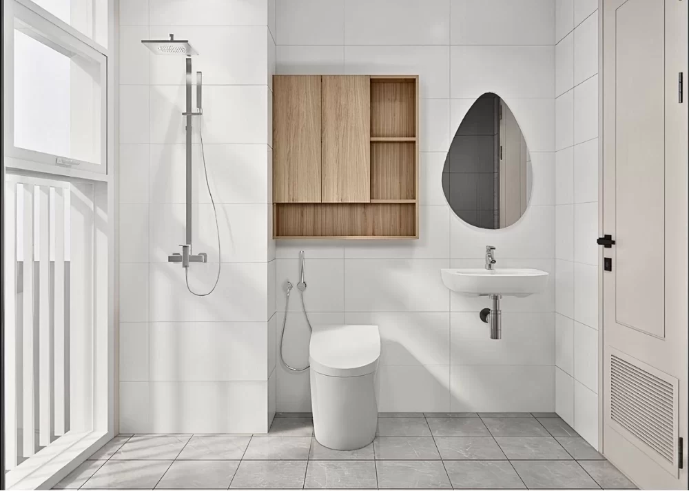 Mẫu thiết kế nhà vệ sinh cho căn hộ kiểu Nhật
